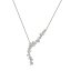 Collar con circonitas brillantes en cascada 19415